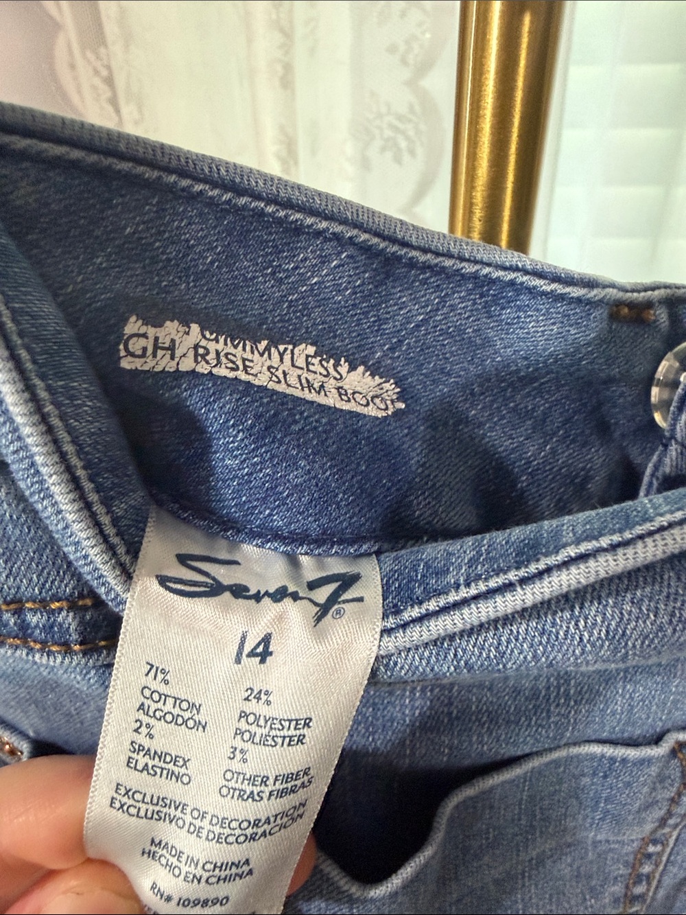 Seven7 Light Blue Women's Jeans - Picture 2 of 3